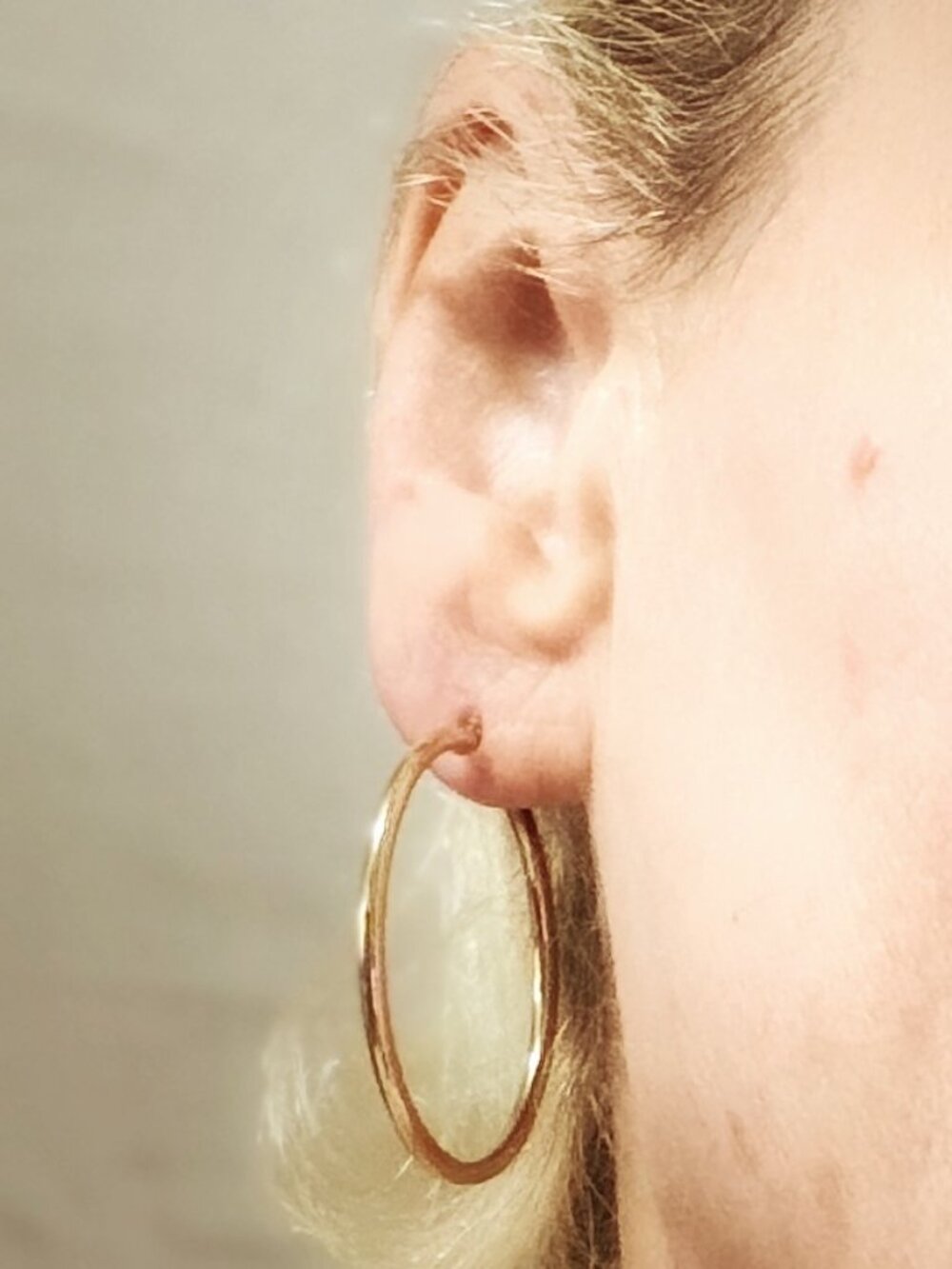 Blue Nile 14K Yellow Gold Hoop Earrings - Picture 5 of 6